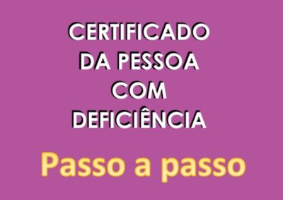 Certificado da Pessoa com Deficiência